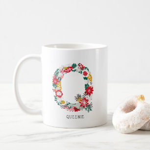 Mug Lettre Q LETTRE FLEURIE Whimsical Monogramme I M