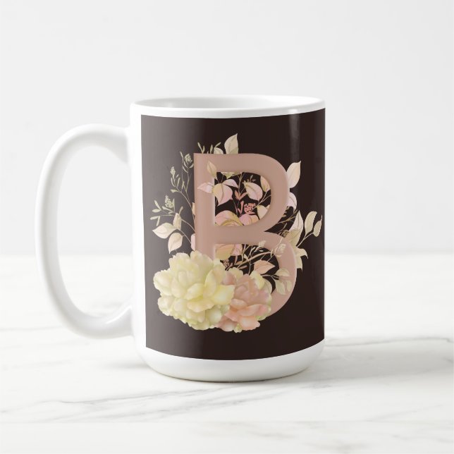 Mug LETTRE Rose B Pretty Light Color beige Pinkish (Gauche)