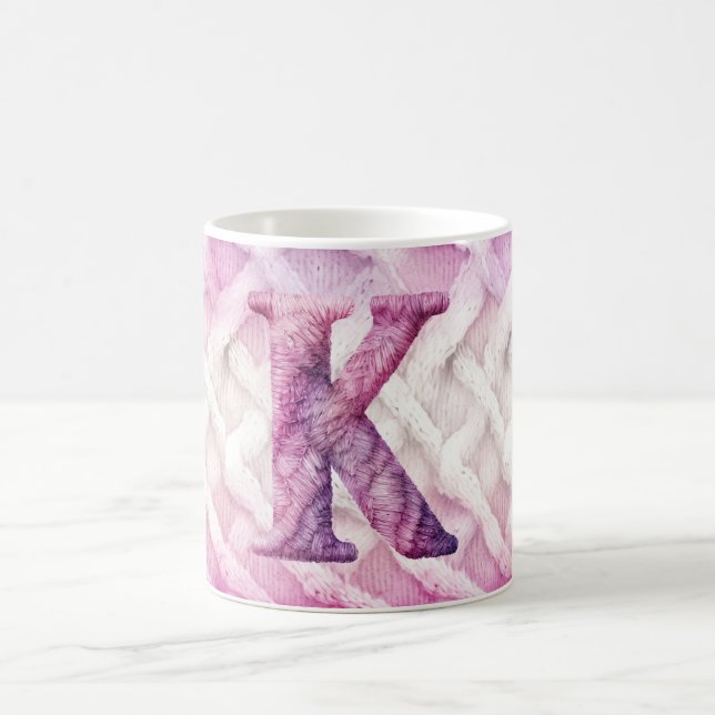 MUG LETTRE ROSE CHAUDE ROSE POPULAIRE POPULAIRE K (Centre)