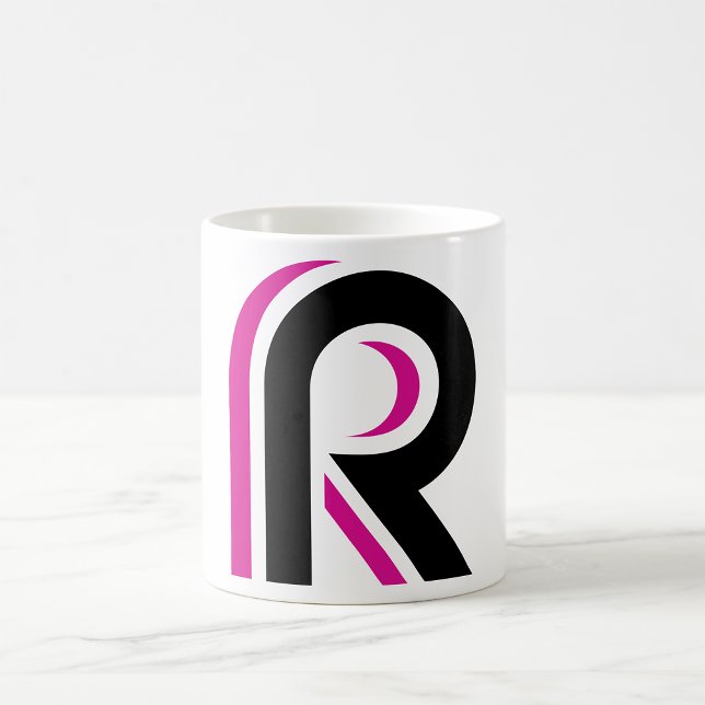 Mug LETTRE Rose ET NOIR R (Créateur téléchargé)