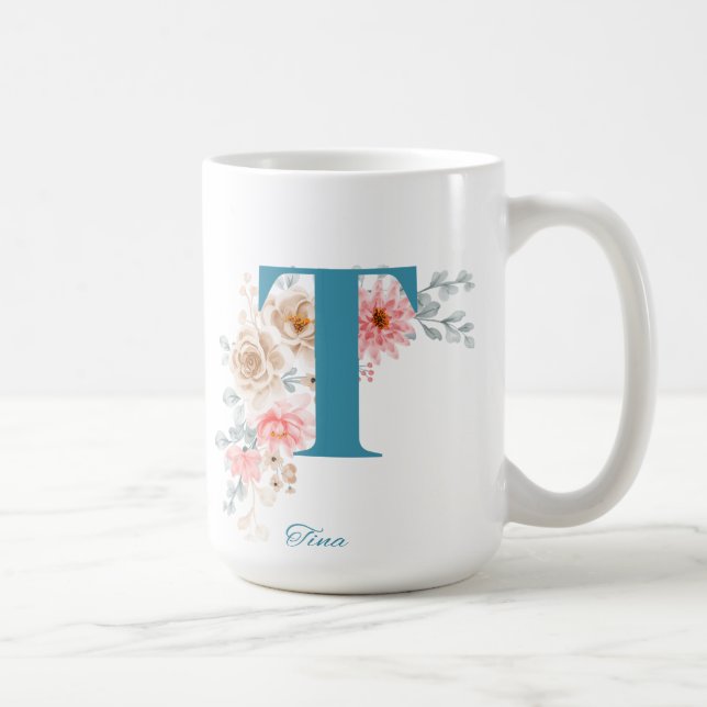 Mug LETTRE TAILLE DE CafÉ T PERSONNALISÉE (Droite)