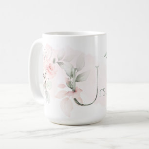 Mug Lettre U Rose rose rose rose pâle