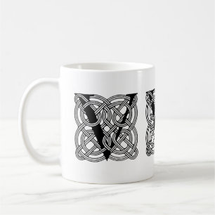 Mug Lettre V Monogramme Impression de nœud celtique vi