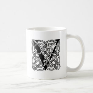 Mug Lettre V Monogramme Impression de nœud celtique vi