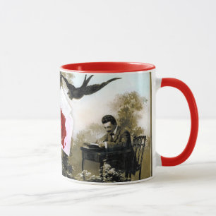 MUG LETTRE VALENTINE ROMANTIQUE, MONOGRAMME DE SCEAU D