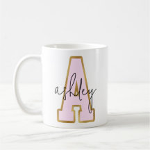 Lettre Varsity du Pink Gold College Monogramme A