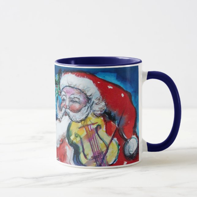 MUG LETTRE X DE NOËL / PÈRE NOËL AVEC MONOGRAM DE VIOL (Droite)