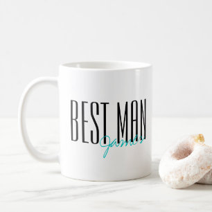 Mug Lettres audacieuses "Best Man" Soirée de mariage p
