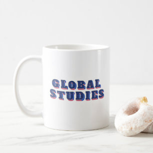 Mug Lettres bleues rétro études globales
