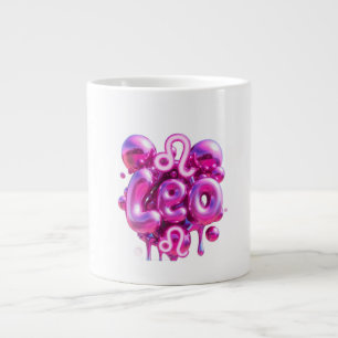 Mug Lettres Bulles Rose Typographie Lion
