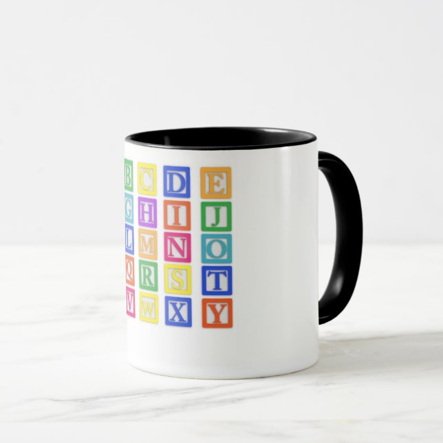 Mug Lettres de bloc (Devant droit)