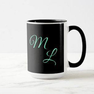 Mug Lettres de grâce sur un noir