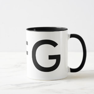Mug lettres de nom monographique initiales