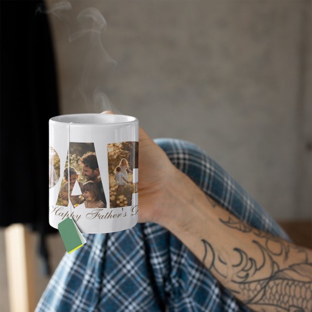 Mug Lettres découpées de collection de photos PAPA (Créateur téléchargé)