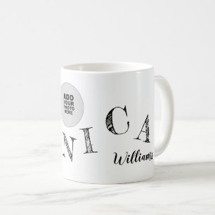 Mug lettres manuscrites de votre nom photo cool
