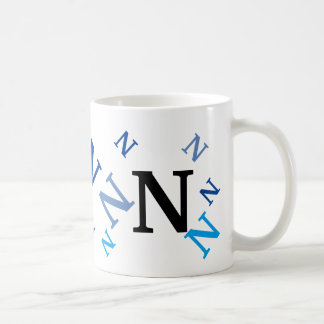 Mug - Lettres mélangées en bleu