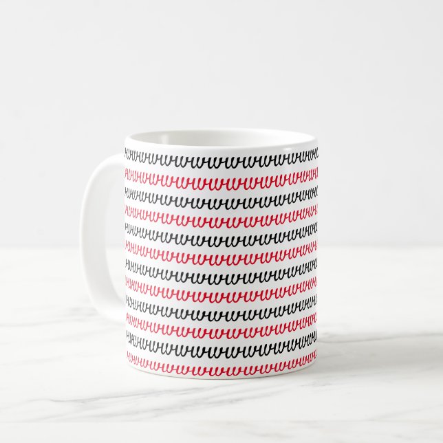 Mug Lettres rouges et noires (Devant gauche)