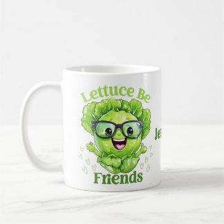Mug Lettuce Be Friends Personnaliser le nom du visage