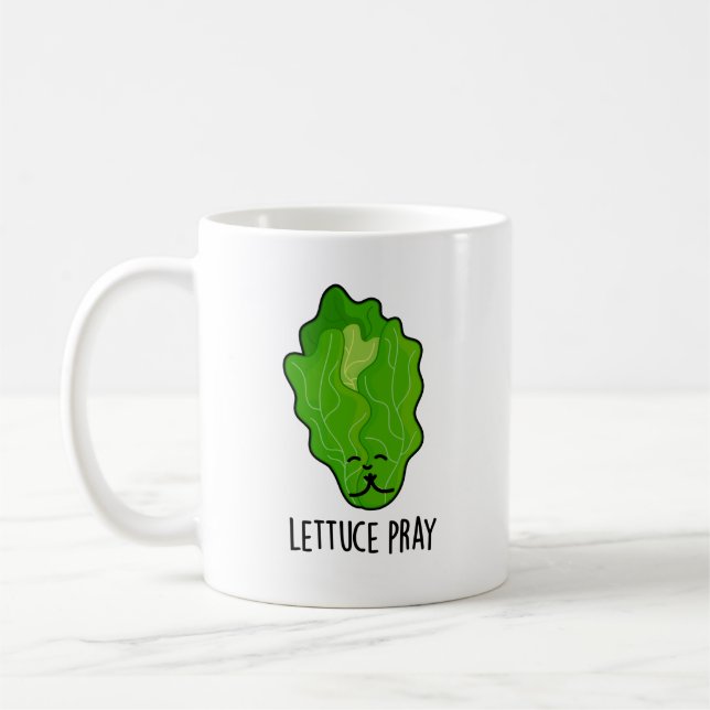 Mug Lettuce Pray Drôle Veggie Pun (Gauche)
