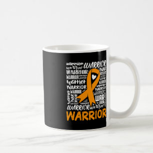 Mug Leucémie Cancer du Sang Guerrier Orange Ribbon Lau