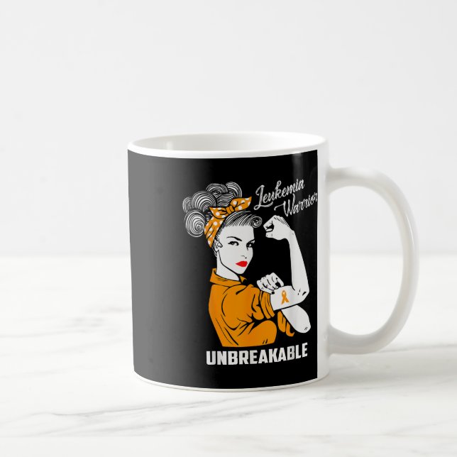 Mug Leucémie Guerrier Indestructible Conscience Cadeau (Droite)