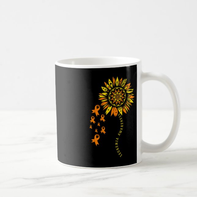Mug Leucémie Guerrier Orange Ribbon Fleur Leukémie Awa (Droite)