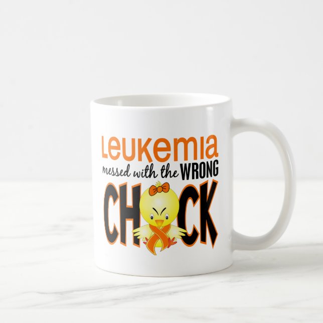 Mug Leucémie salie avec le poussin faux (Droite)