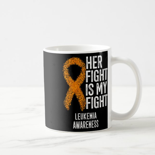 Mug Leucémie Son combat est mon combat Leucémie Sensib (Droite)