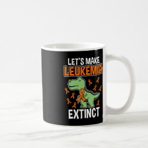 Mug Leukemia Dinosaur Orange Ribbon Hématologue Repti