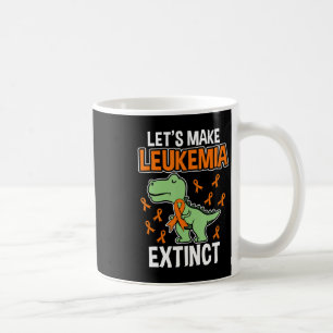 Mug Leukemia Dinosaur Orange Ribbon Hématologue Repti