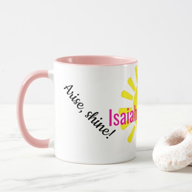 Mug Lève-toi, brille ! (Avec donut)