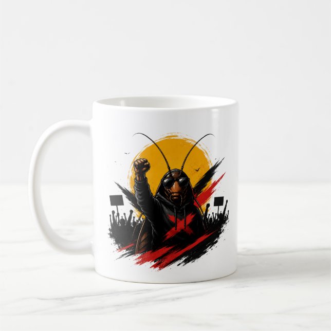 Mug Lève-toi. Résiste. Dirige. Graphisme de Cafard Reb (Gauche)