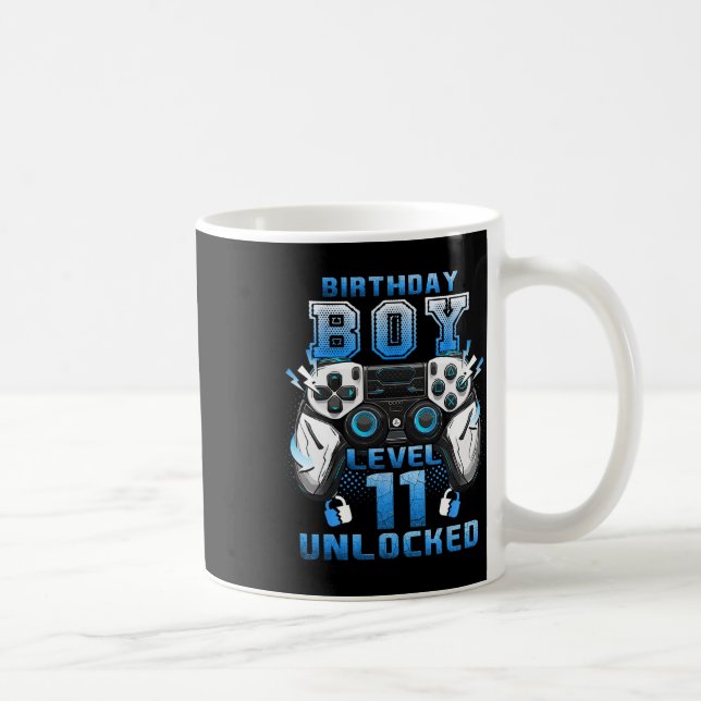 Mug Level 11 Unlocked Video Gamer 11th Birthday Boys  (Droite)
