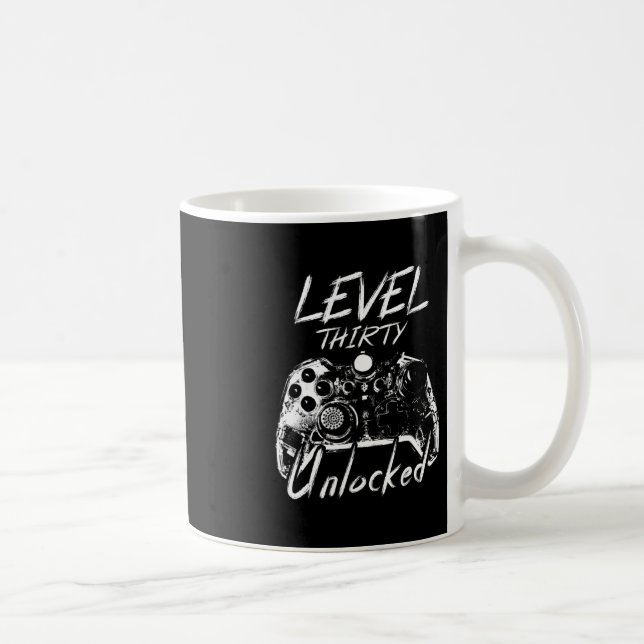 Mug Level 30 Unlocked Shirt 30 Year Old Gift Gamer 30t (Droite)