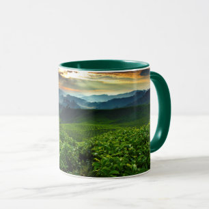 Mug Lever de soleil au-dessus de ferme de thé