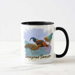 Mug Lever de soleil dans la cour de ferme - Violets Bl
