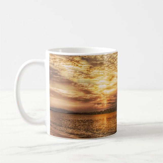 Mug Lever de soleil époustouflant sur la plage (Gauche)
