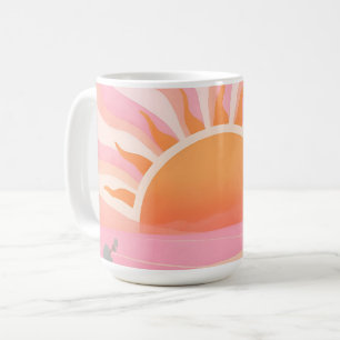 Mug Lever de soleil pastel bohème prairie