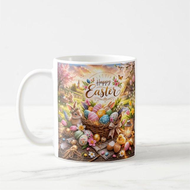 Mug Lever de soleil radieux Joyeuses Pâques (Gauche)
