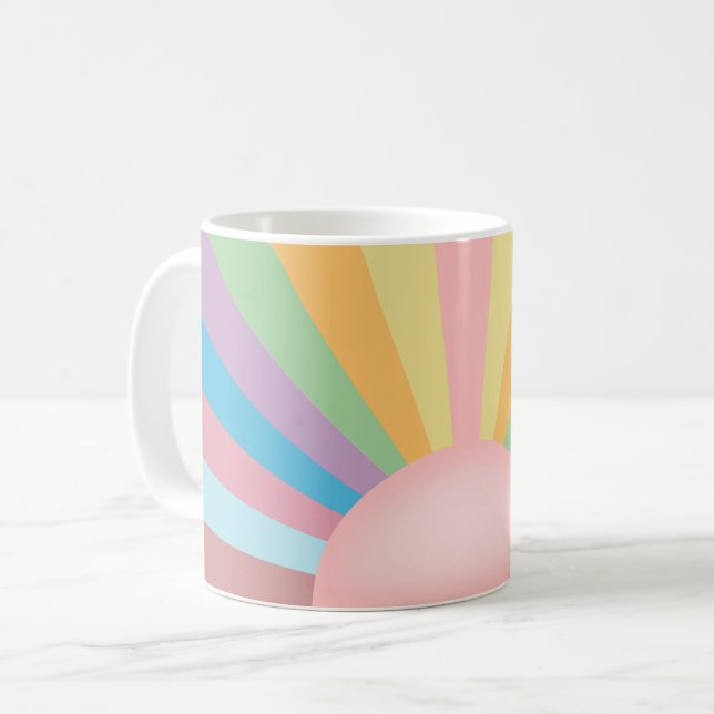 Mug Lever de soleil rose (Devant gauche)