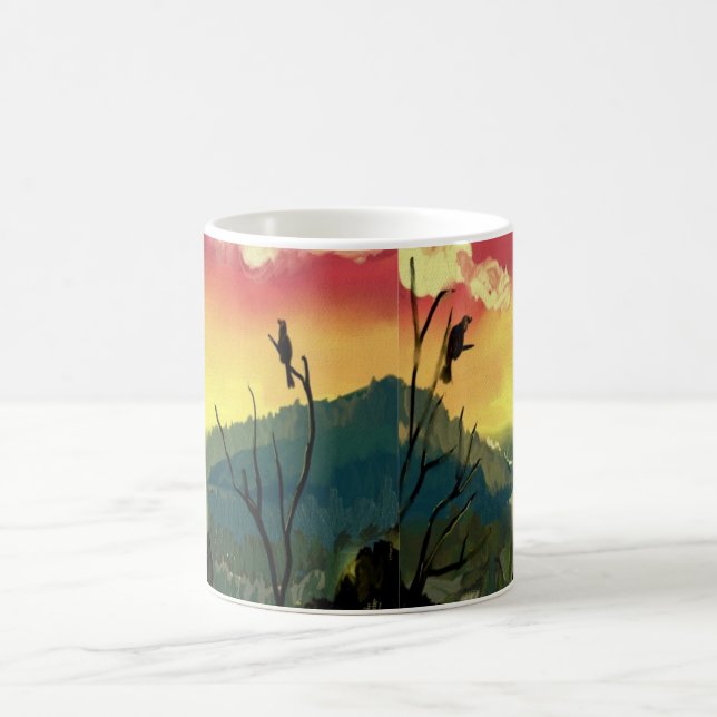 Mug Lever du soleil et premiers risques (Centre)
