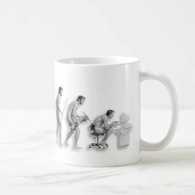 Mug L'évolution de l'homme révisée (Droite)