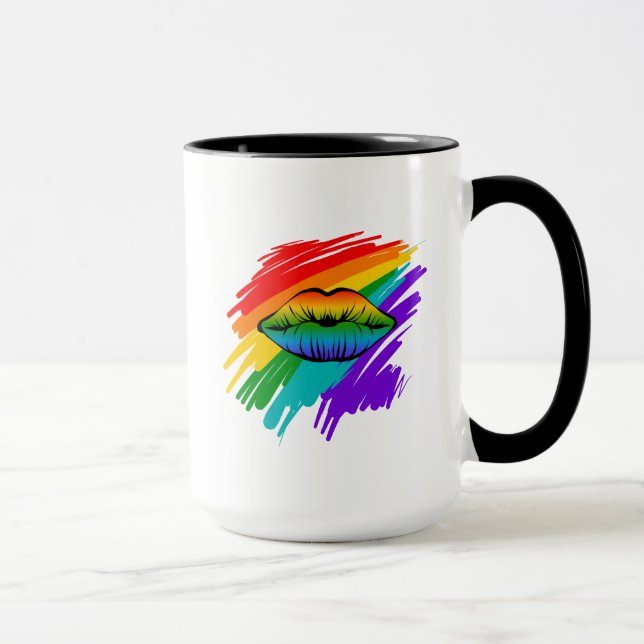 Mug Lèvres arc-en-ciel (Droite)