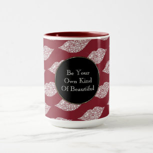 Mug Lèvres Diamond Blanc Rouge
