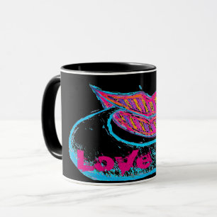 Mug Lèvres roses et un mot balon ou langue