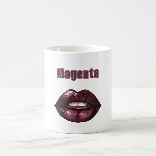 Mug Lèvres Rouge Magenta Bourgogne (Centre)