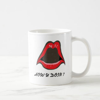 Mug lèvres rouges, COMMENT VOUS DOIN ?