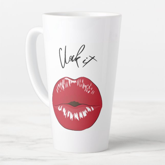 Mug Lèvres Sassy Clock It (Angle gauche)