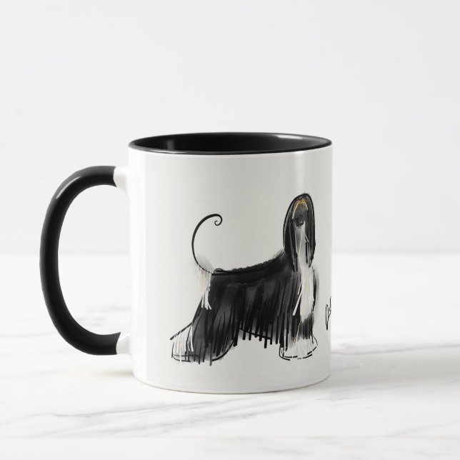 Mug Lévrier afghan black&tan (Gauche)