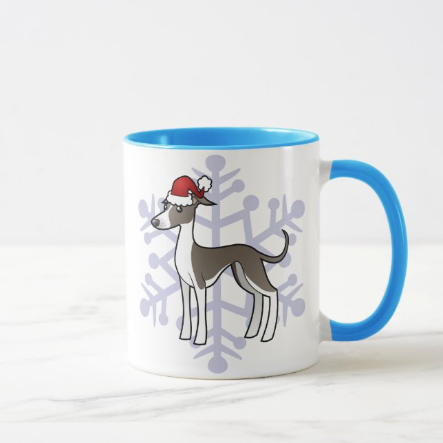 Mug Lévrier de Noël/whippet/lévrier italien (Droite)